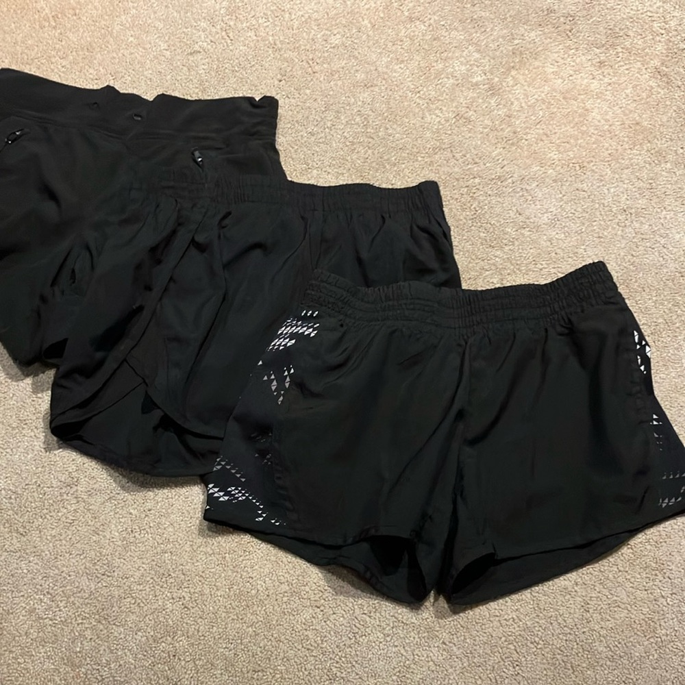 Black Athletic Shorts Set